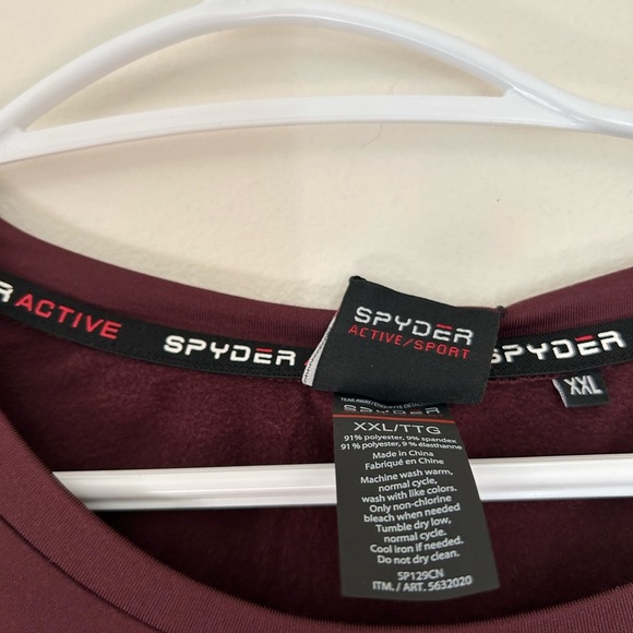 Spyder Red Relaxed Long Sleeve Sweatshirt - Picture 2 of 4